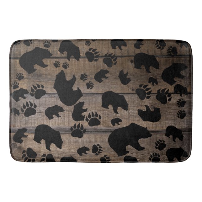 Black Bear Black Bear Paws Bath Mat (Front)