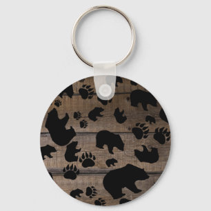 Black Bear Black Bear Paws Key Ring