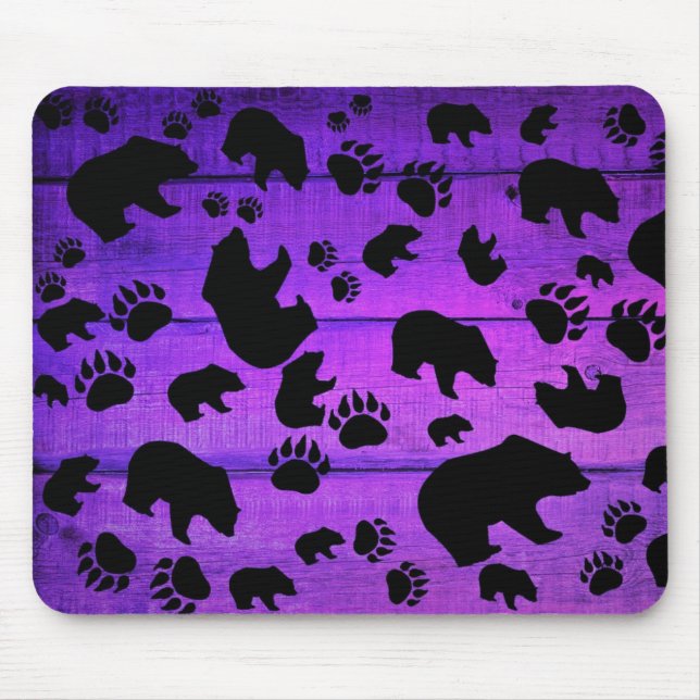 Black Bear Black Bear Paws Mouse Mat (Front)