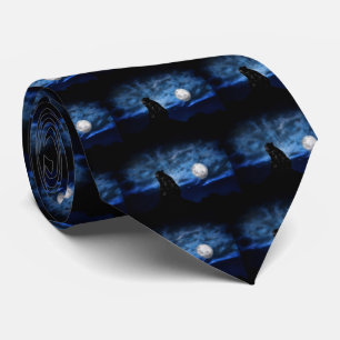 Black bear by moonlight tie