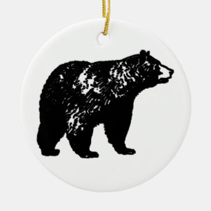 Black Bear Ceramic Tree Decoration