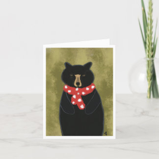 Black Bear Christmas Card