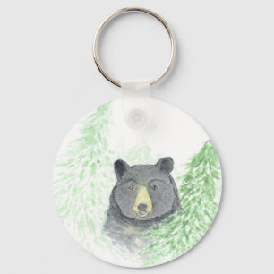 Black Bear Christmas Key Ring