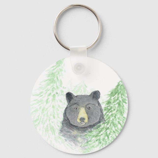 Black Bear Christmas Key Ring (Front)