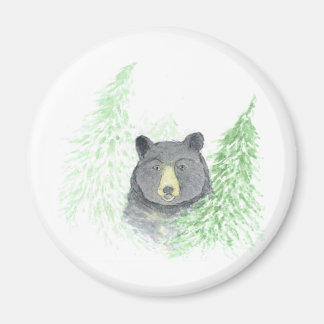 Black Bear Christmas Magnet