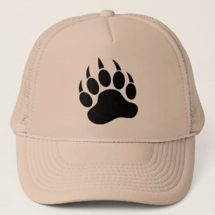 Black bear claw print fron and back -Hat Trucker Hat