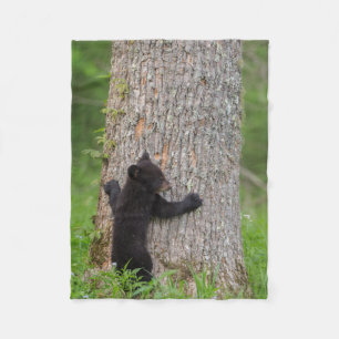 Black Bear Cub Great Smoky Mountains Fleece Blanket