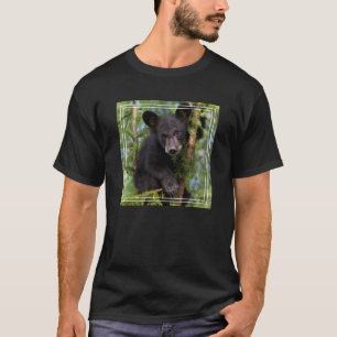 Black Bear Cub Playing in Trees T-Shirt