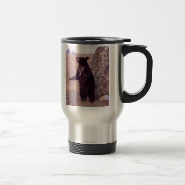 black bear cub travel mug (Right)