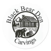 Black Bear Den Carvings sticker
