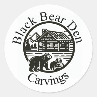 Black Bear Den Carvings sticker