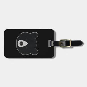 Black Bear Face Luggage Tag