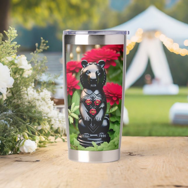 Black bear game player insulated tumbler (Wedding)