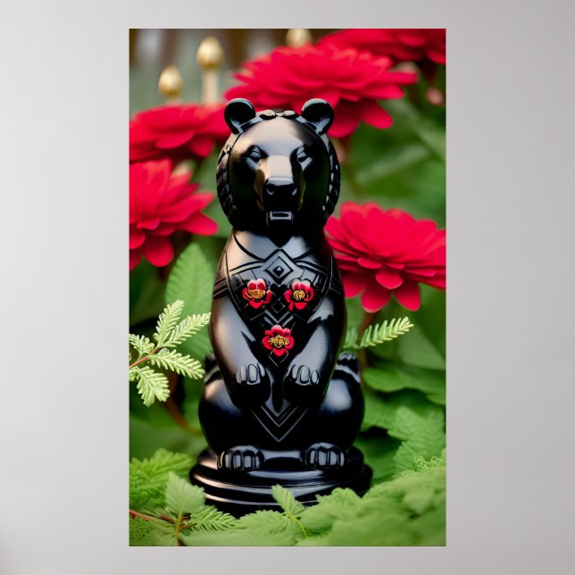 Black bear game player poster (Front)