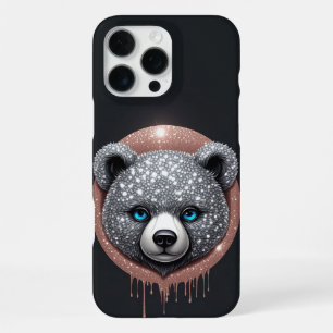 Black Bear Geometric Portrait Copper Ring iPhone 16 Pro Max Case