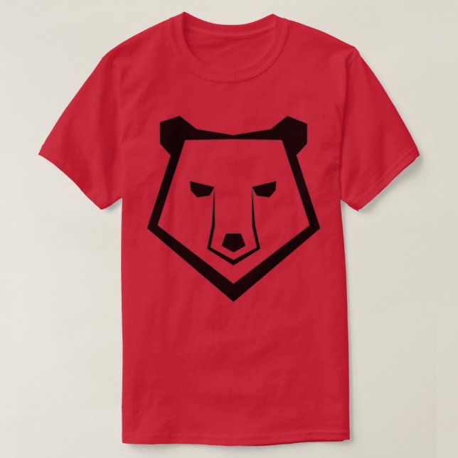 Black Bear Head T T-Shirt (Design Front)
