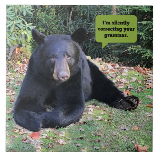 Black Bear - I'm silently correcting your grammar Tile