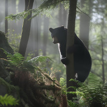 Black Bear In a Tree