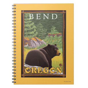 Black Bear in Forest - Bend, Oregon Notebook