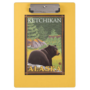 Black Bear in Forest - Ketchikan, Alaska Clipboard