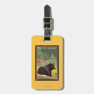 Black Bear in Forest - Mount Adams, Washington Luggage Tag