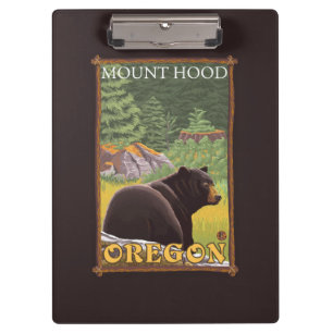 Black Bear in Forest - Mount Hood, Oregon Clipboard
