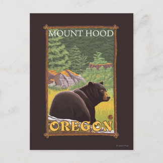 Black Bear in Forest - Mount Hood, Oregon Postcard