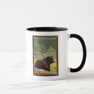 Black Bear in Forest - Olympic Nat'l Park, WA Mug
