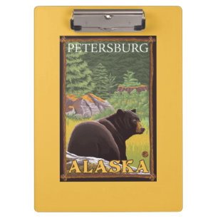 Black Bear in Forest - Petersburg, Alaska Clipboard