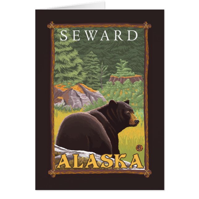Black Bear in Forest - Seward, Alaska (Front)