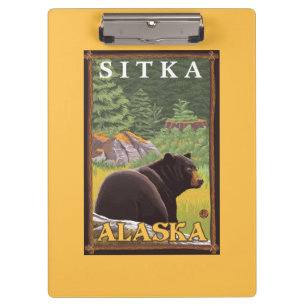 Black Bear in Forest - Sitka, Alaska Clipboard