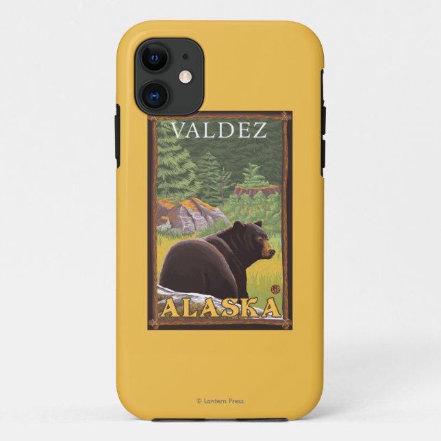 Black Bear in Forest - Valdez, Alaska Case-Mate iPhone Case (Back)