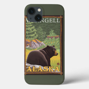 Black Bear in Forest - Wrangell, Alaska iPhone 13 Case