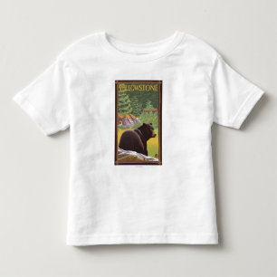 Black Bear in Forest - Yellowstone National Park Toddler T-Shirt