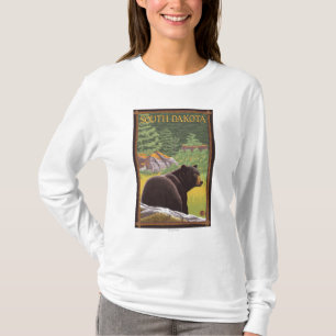 Black Bear in ForestSouth Dakota T-Shirt