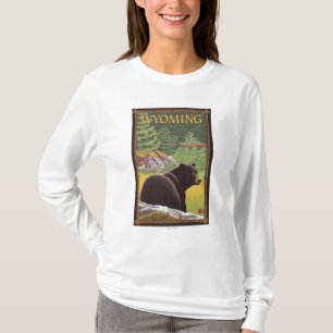 Black Bear in ForestWyoming T-Shirt