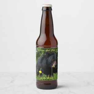 Black Bear in the Wild Beer Bottle Label