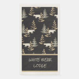 Black Bear Lodge Cabin Country Wild Napkin