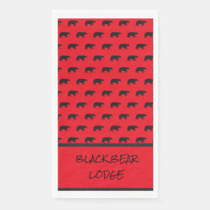 Black Bear Lodge Cabin Country Wild Paper Guest To Napkin