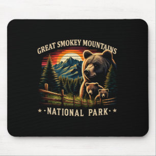 Black Bear Mother Great Smokey Mountains National  Mouse Mat