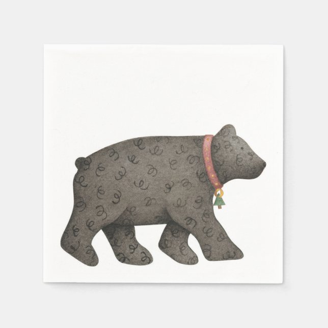 Black Bear Napkin (Front)
