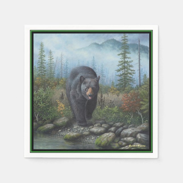 Black Bear Napkin (Front)