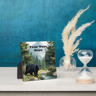 Black Bear Nature  Plaque