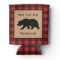 Black Bear On A Red And Black Plaid Personalised