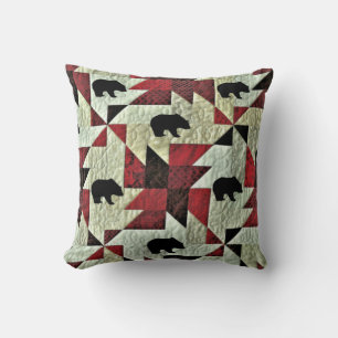 Black Bear Quilt Cushion