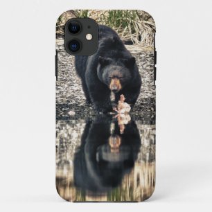 Black Bear Reflections iPhone 11 Case