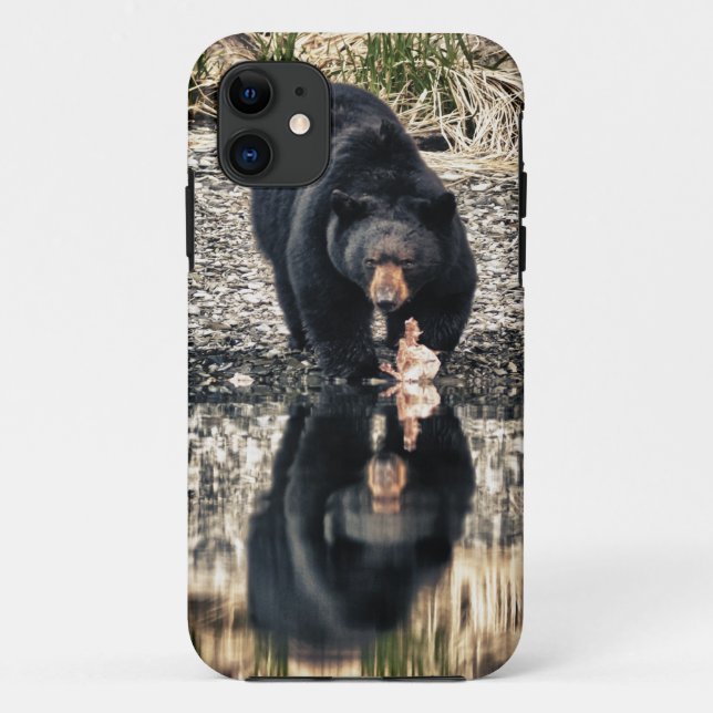 Black Bear Reflections Case-Mate iPhone Case (Back)