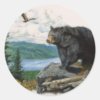Black Bear Ridge Classic Round Sticker