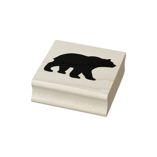 black bear rubber stamp rustic  (Stamp)