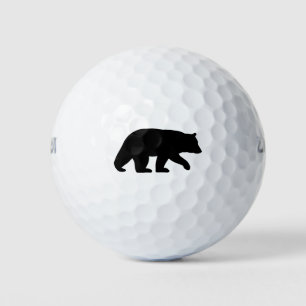 Black Bear Silhouette Golf Balls